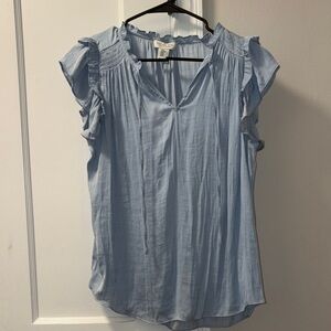 Rachel Zoe Light Blue Ruffle Blouse
